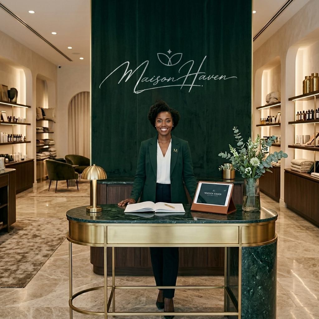 The front desk at Maison Haven
